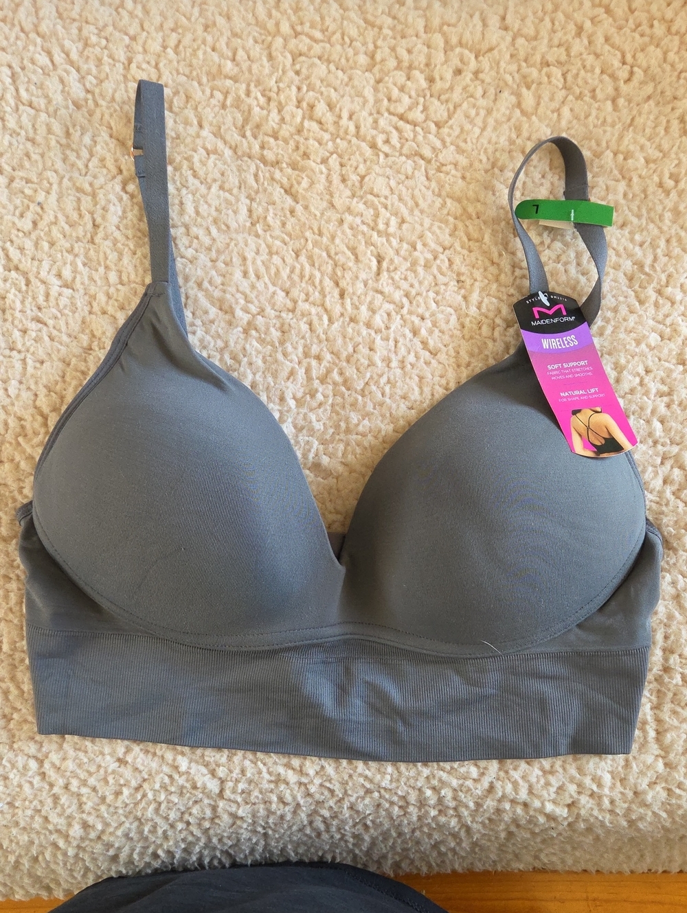 Maidenform Wireless Seamless Gray Bralette with Light Padding
